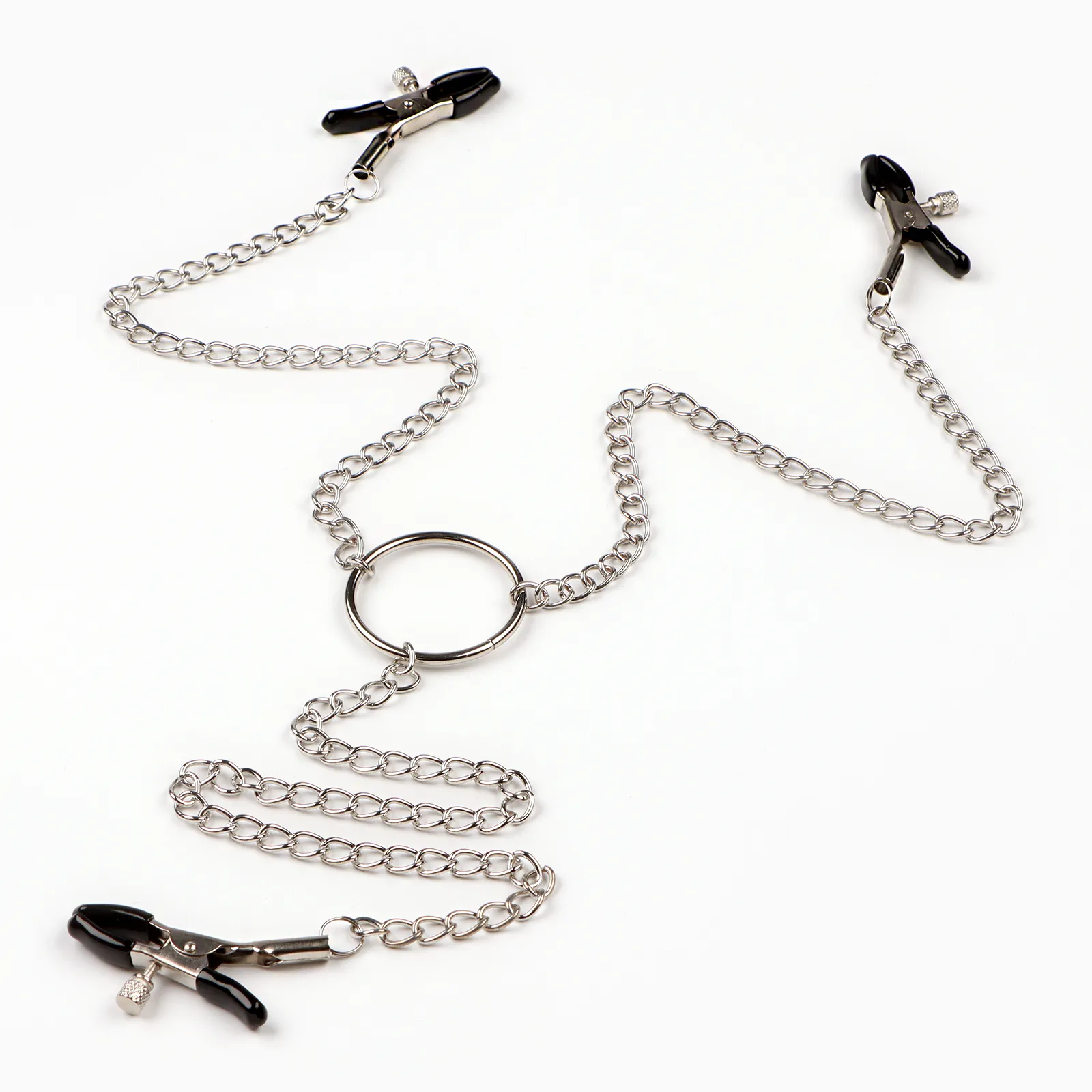 зажимы для сосков оки-чпоки, бдсм аксессуар, для сосков и клитора, винтовой, металл, черный в Перми