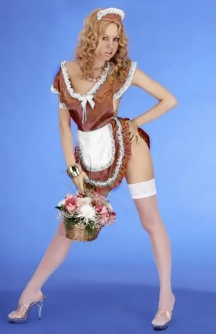 Эротическое игровой костюм горничная, belweiss, коричневый, р f (4448) в Перми