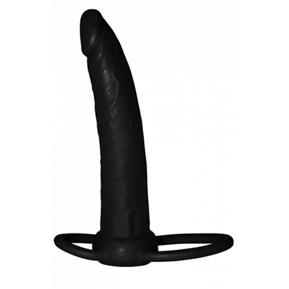 Насадка анальная Lovetoy Silicone Fantasy Duoble Prober, чёрная