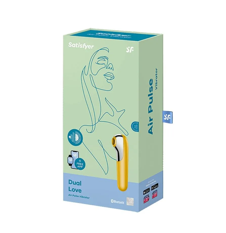 вакуум-волновой бесконтактный стимулятор клитора satisfyer dual love, жёлтый в Перми