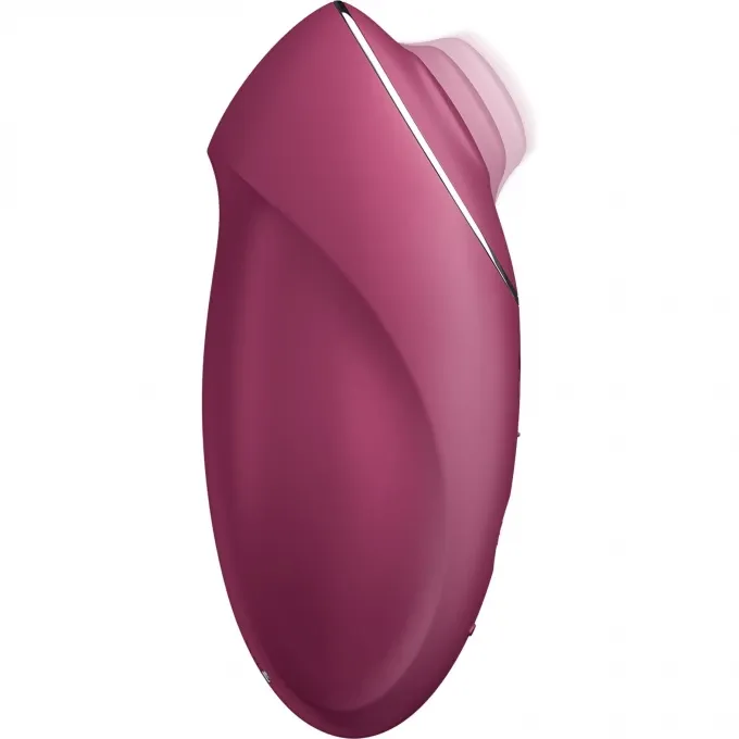 вибромассажер satisfyer tap & climax 1, силикон, бордовый, 11 см в Перми