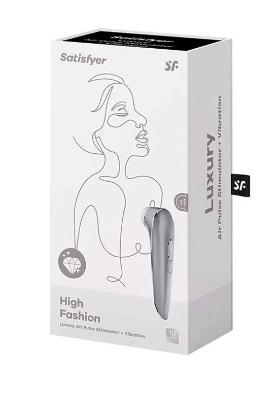 вибро-вакуумно-волновой стимулятор satisfyer high fashion, серебристый в Перми