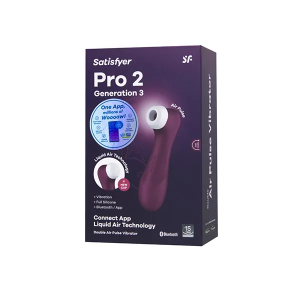 клиторальный вибростимулятор satisfyer pro 2 generation 3 with liquid air, бордовый в Перми