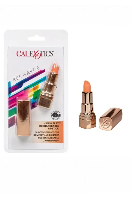Перезаряжаемый миниатюрный вибромассажер в виде помады Hide & Play Rechargeable Lipstick
