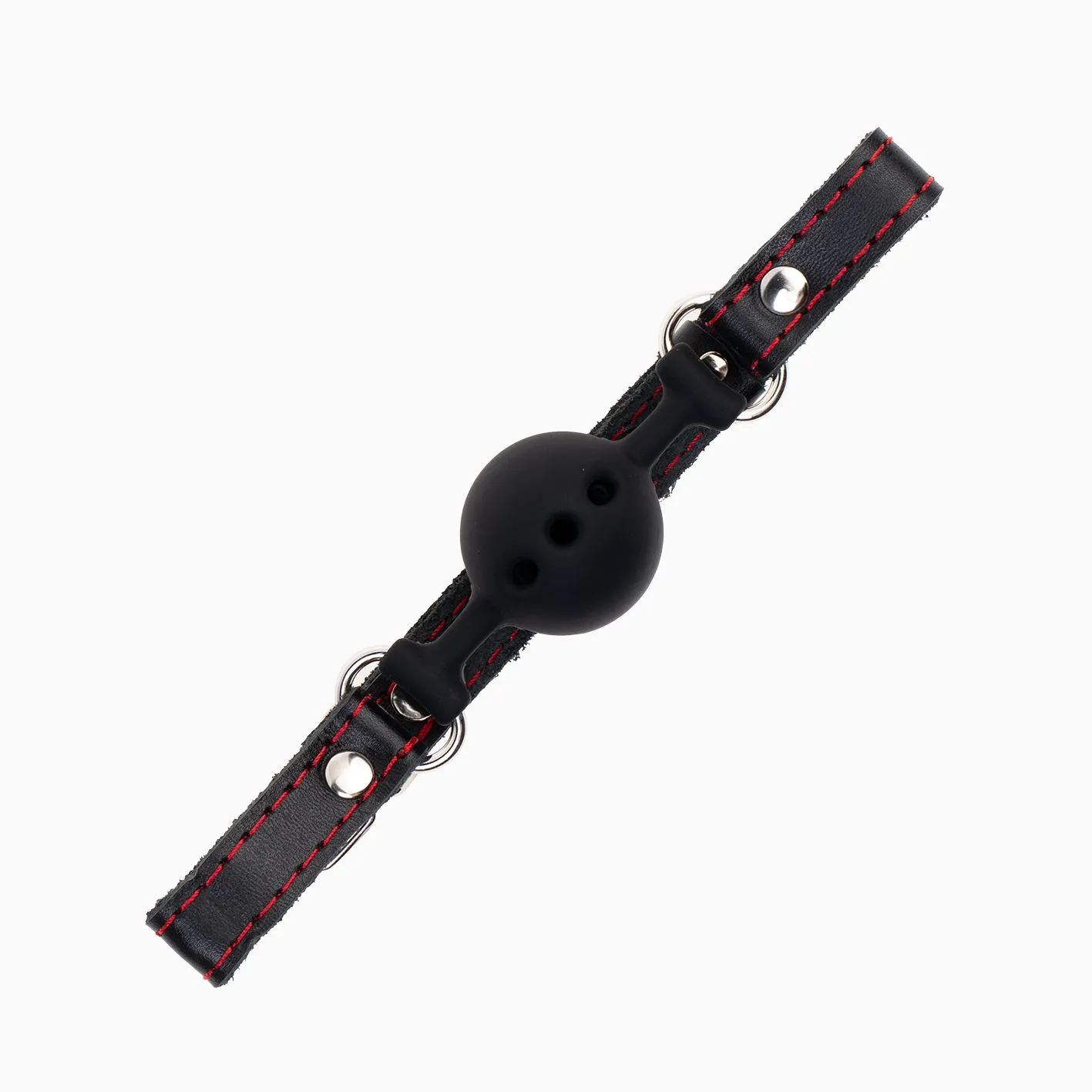 кляп pink rabbit с черным силиконовым шариком (красная строчка) в Перми