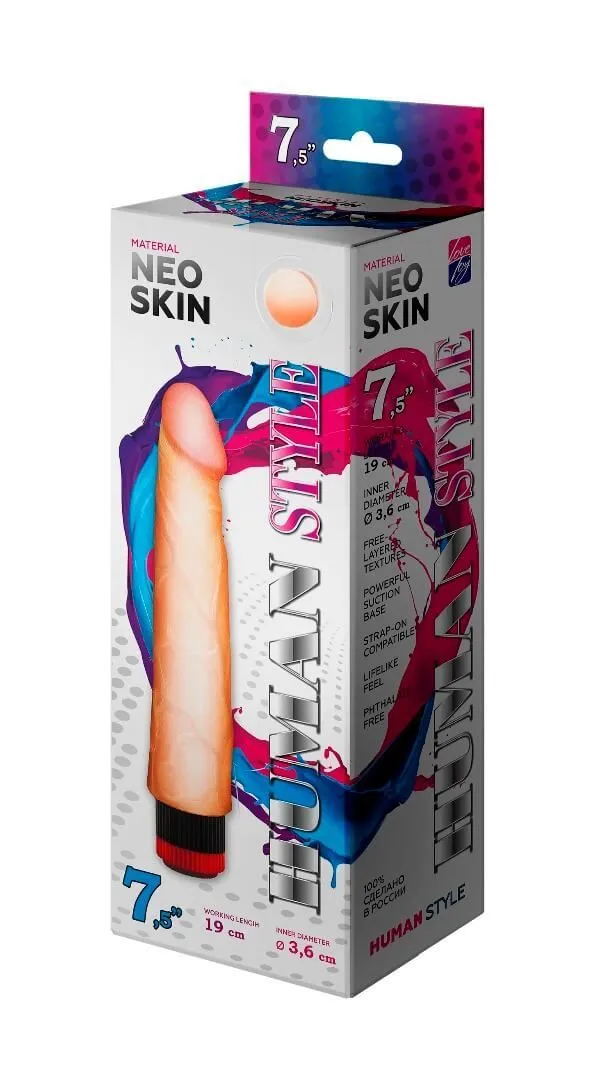 вибратор lovetoy human style 7.5 inch, телесный в Перми