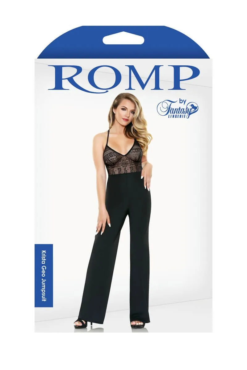 Эротическое комбинезон fantasy lingerie krista geo jumpsuit, черный в Перми