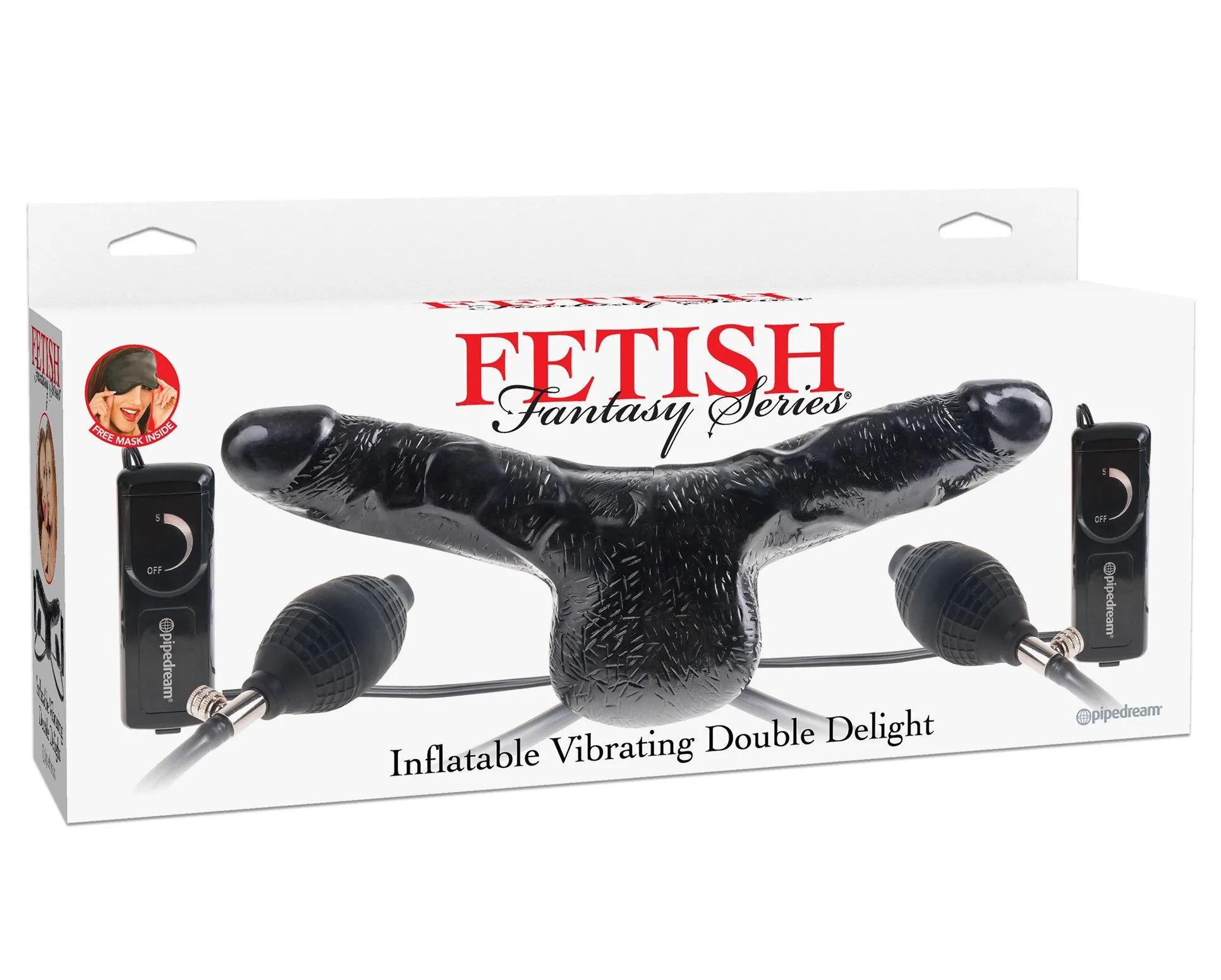 вибратор двойной pipedream inflatable vibrating double delight, черный в Перми