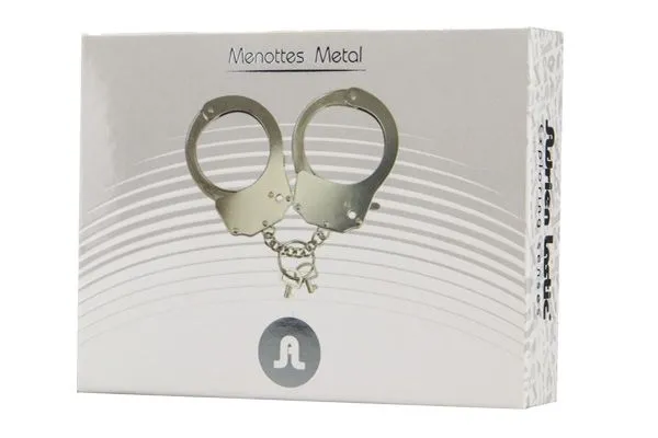 наручники декоративные adrien lastic metallic handcuffs, серебристые в Перми