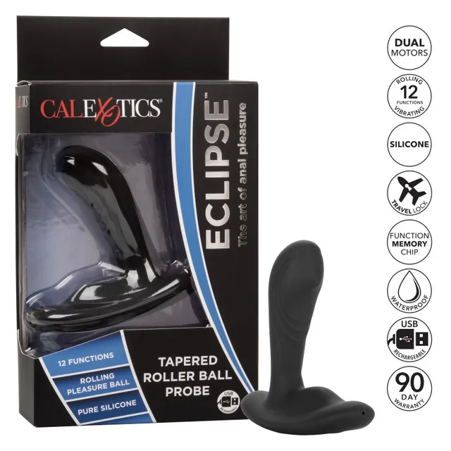 перезарежаемый силиконовый массажер простатыtapered roller ball probe с функцией "вращающийся шарик" в Перми