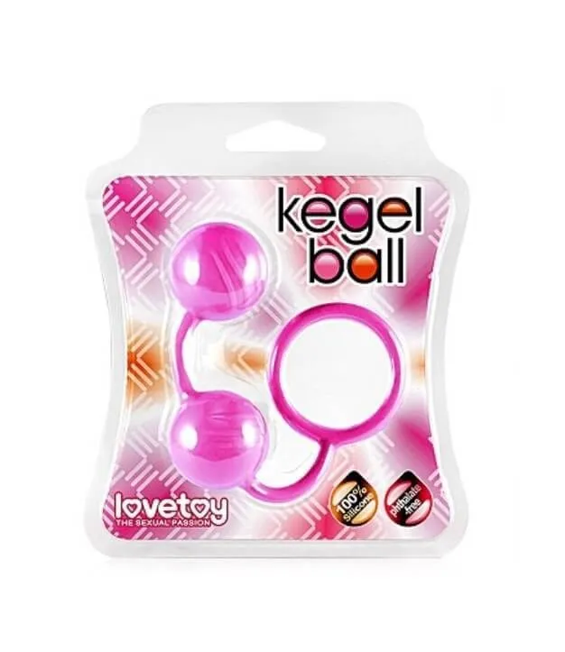 вагинальные шарики lovetoy kegel ball, розовые в Перми