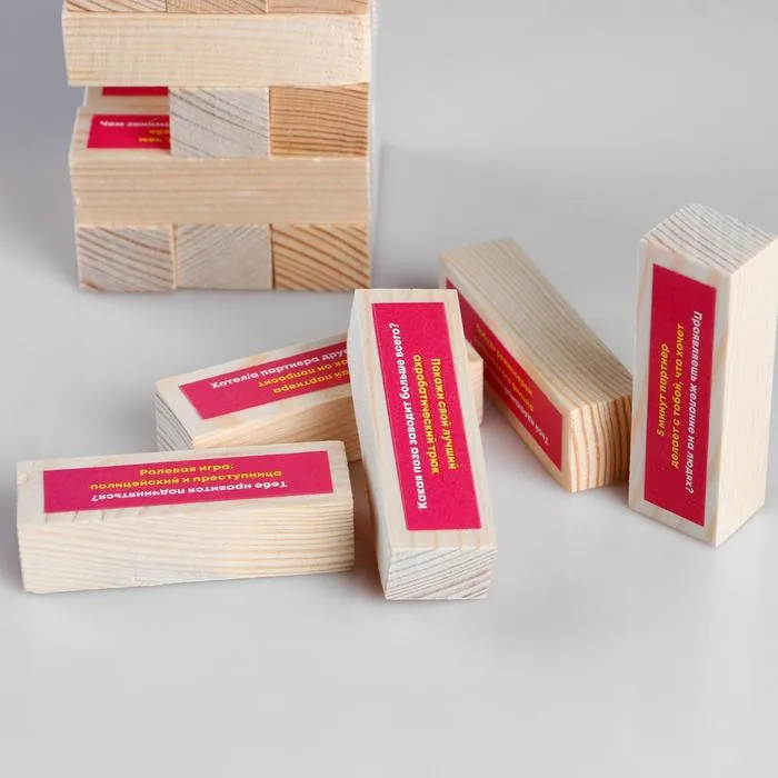 падающая башня "правда или действие" 54 бруска в Перми