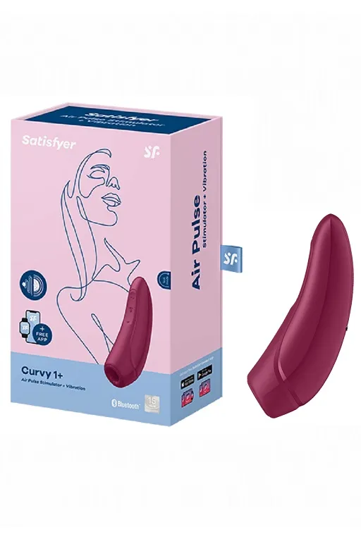 Вакуумный массажер с Вибрацией Satisfyer Curvy 1 Plus Rose Red 001821SA