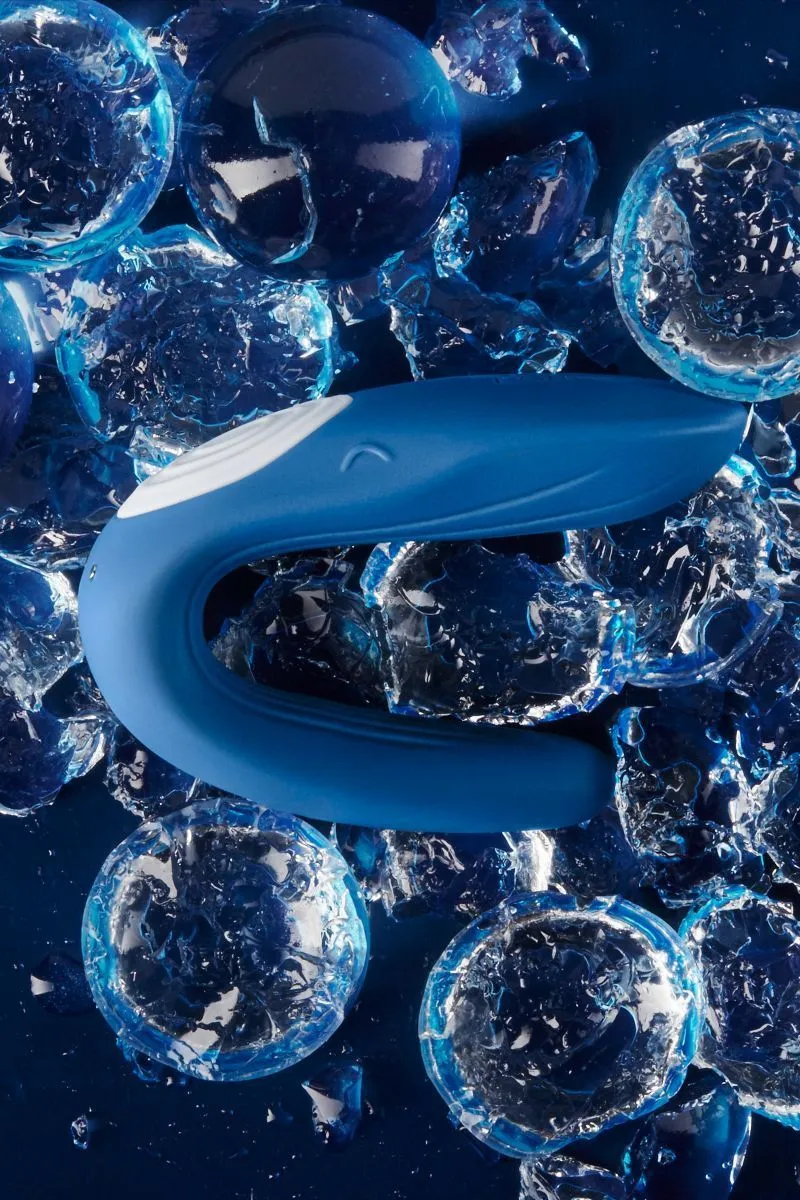 вибратор для пар satisfyer partner whale, синий в Перми