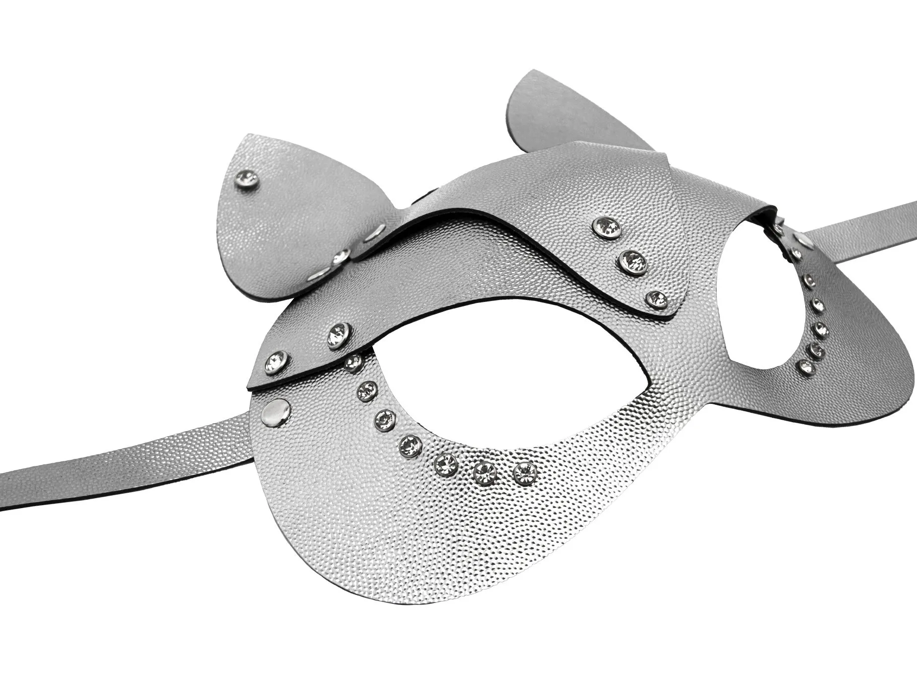 маска кошки со стразами pinkrabbit, серебро в Перми