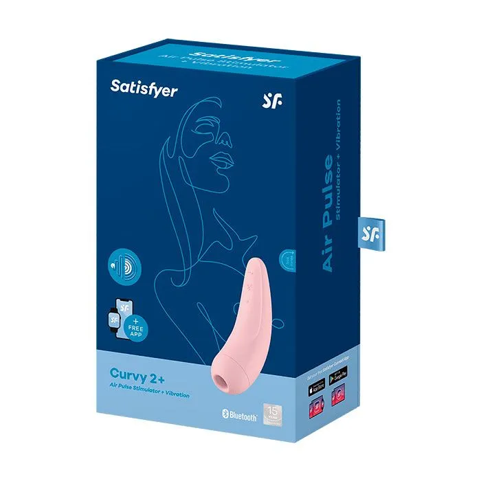 вакуум-волновой бесконтактный стимулятор клитора satisfyer curvy 2+, светло-розовый в Перми
