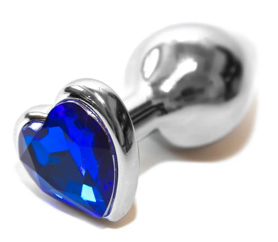анальная пробка lovetoy rosebud heart, с синим камнем в Перми