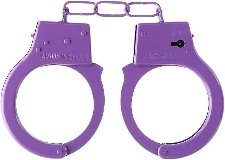 наручники металлические beginner's handcuffs, фиолетовые в Перми