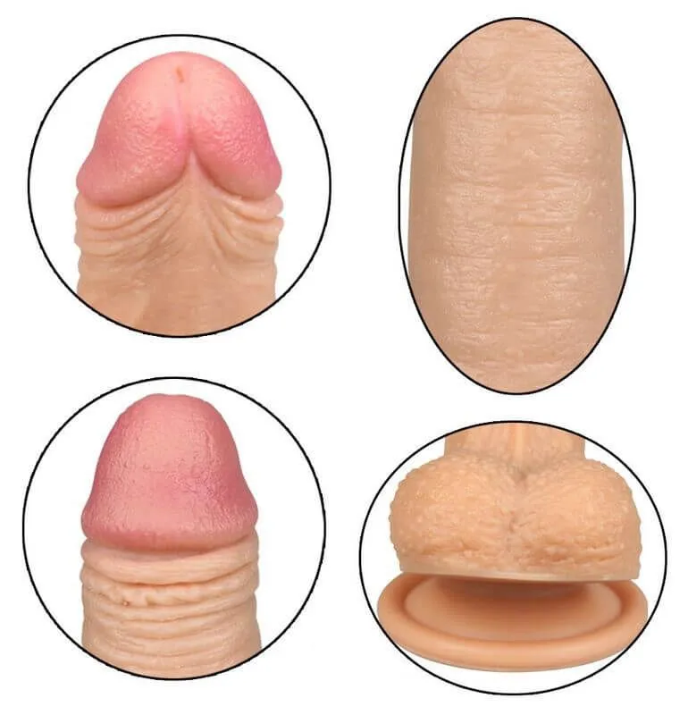 фаллоимитатор lovetoy 7 inch dual layered liquid silicone nature cock, телесный в Перми