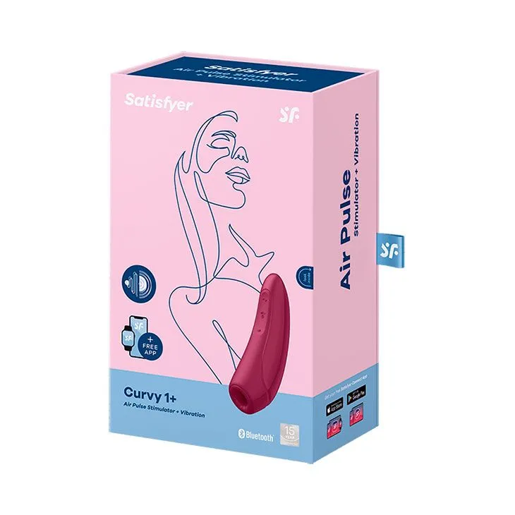 вакуум-волновой бесконтактный cтимулятор satisfyer curvy 1+, бордовый в Перми