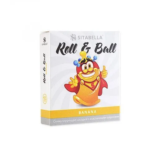 Насадка Sitabella Roll & Ball Банан, стимулирующая