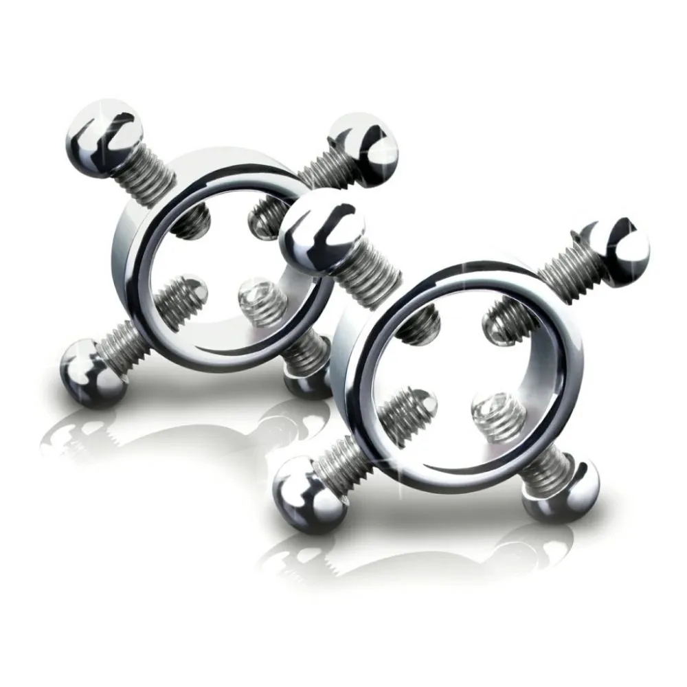 Зажимы Pipedream Metal Worx Adjustable Nipple Clamps, металлические