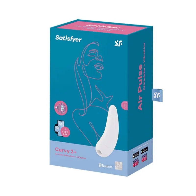 вакуум-волновой бесконтактный стимулятор клитора satisfyer curvy 2+, белый в Перми