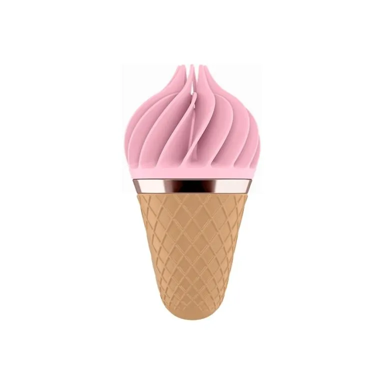 мини вибромассажер sweet treat - коричневый и розовый в Перми