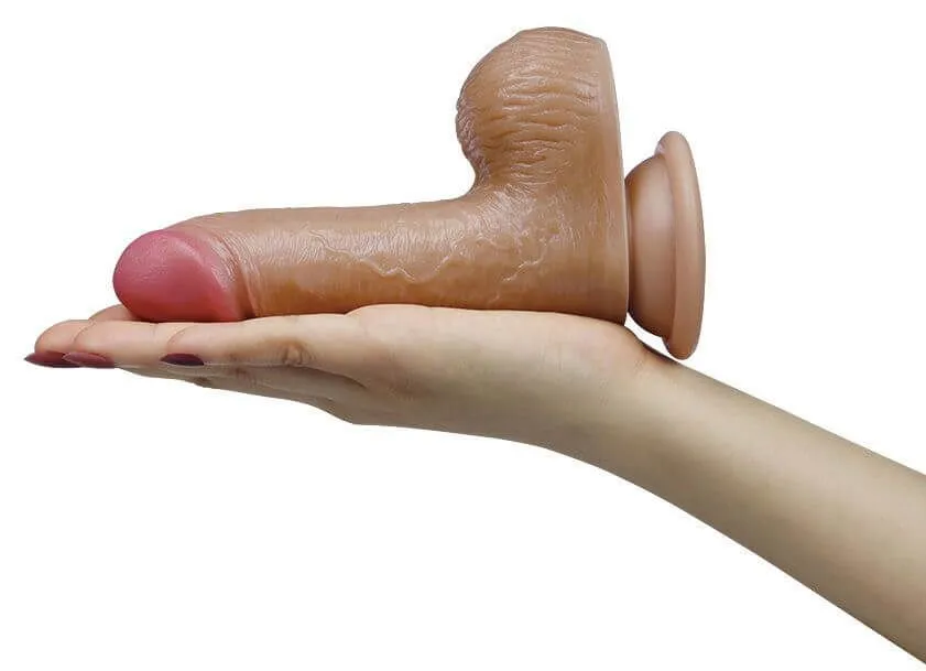 вибратор на присоске lovetoy nature cock luca, телесный в Перми