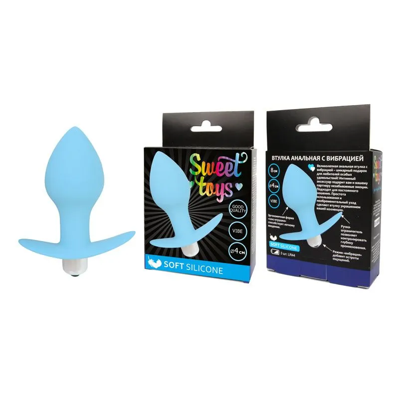Втулка анальная Sweet Toys, голубая