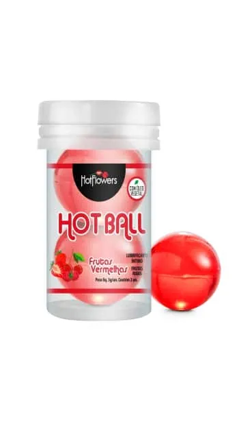 Гель AROMATIC HOT BALL на масляной основе в виде двух шариков с ароматом красных ягод