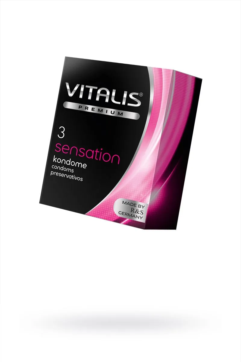 презервативы vitalis, premium, sensation, кольца, точечные, 18 см, 5,3 см, 3 шт. в Перми