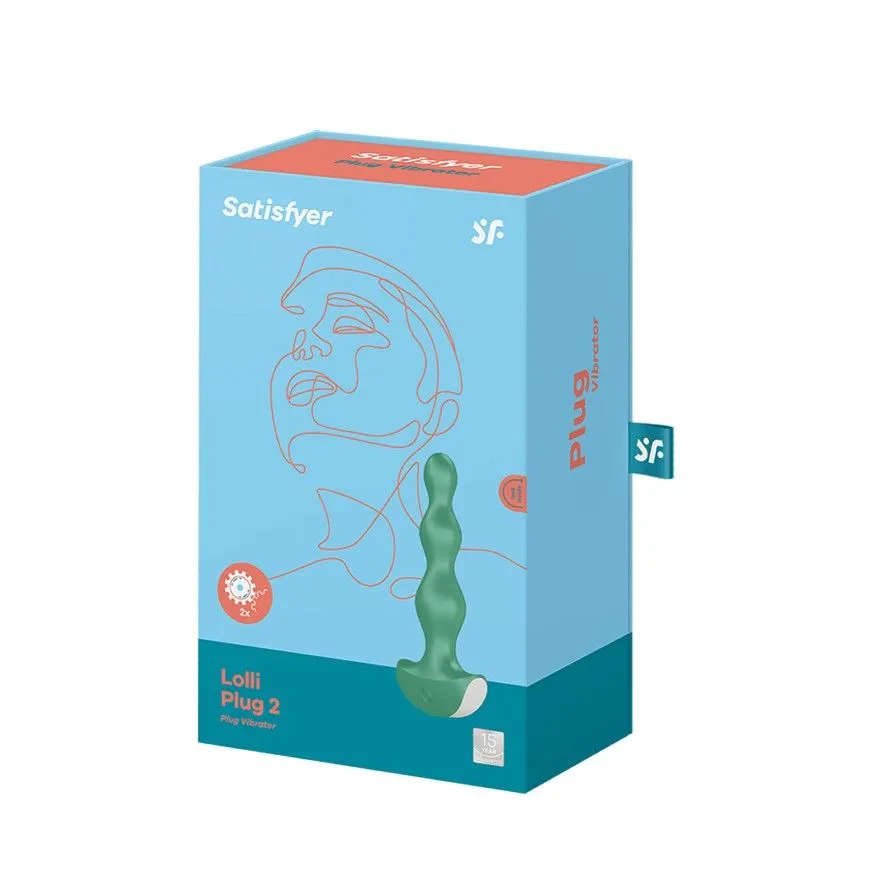 пробка анальная с вибрацией satisfyer lolli plug 2, зелёная в Перми