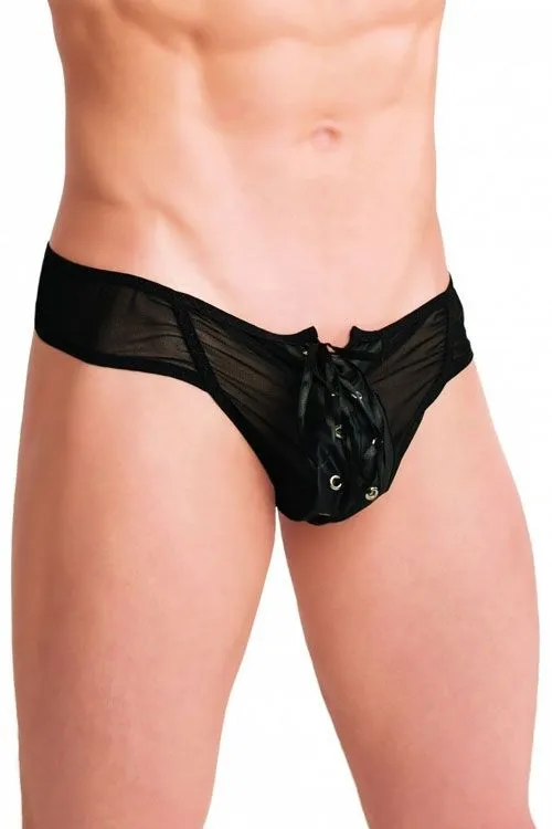 Эротическое трусы мужские flirton со шнуровкой, черные в Перми