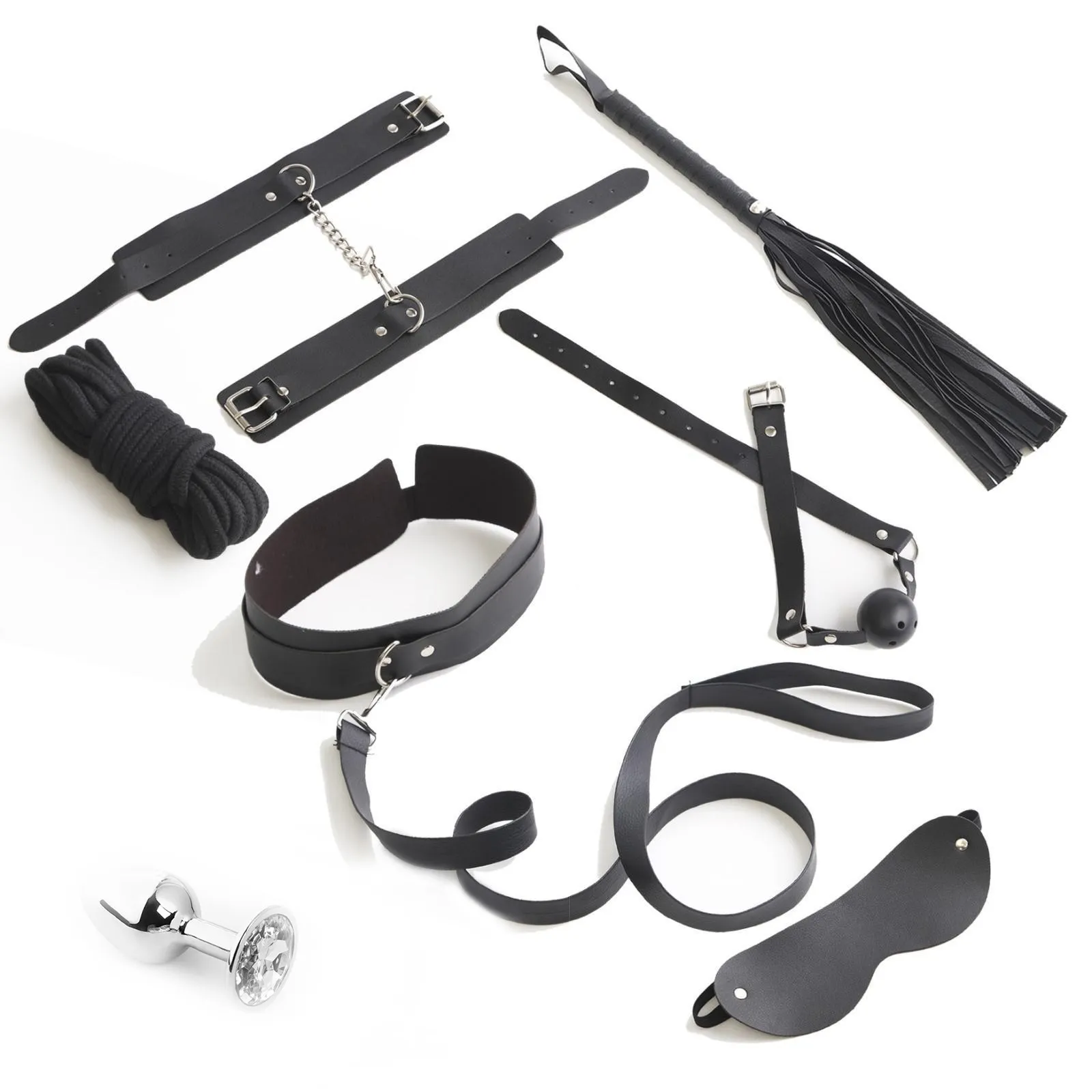 эротический бдсм набор оки-чпоки, чёрный, 8 предметов в Перми