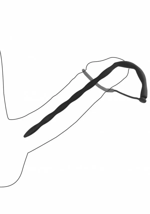 уретральный катетер с эрекционным кольцом urethral sounding, черный в Перми