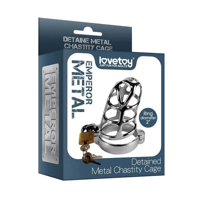 пояс верности lovetoy metal chastity cage, серебристый в Перми