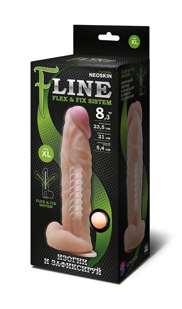 фаллоимитатор неоскин на присоске flex & fix sistem в Перми