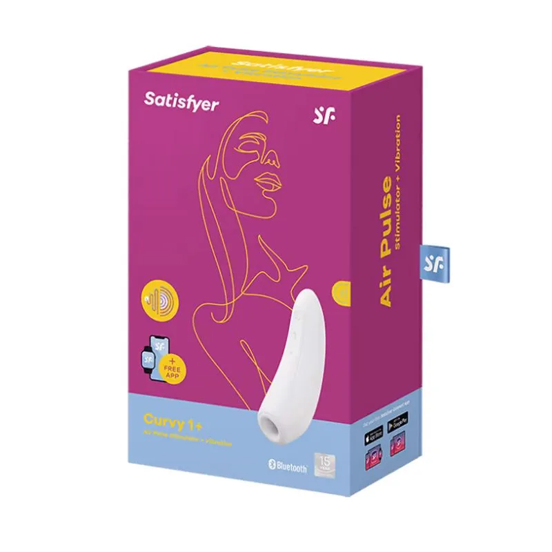 вакуум-волновой бесконтактный cтимулятор satisfyer curvy 1+, белый в Перми
