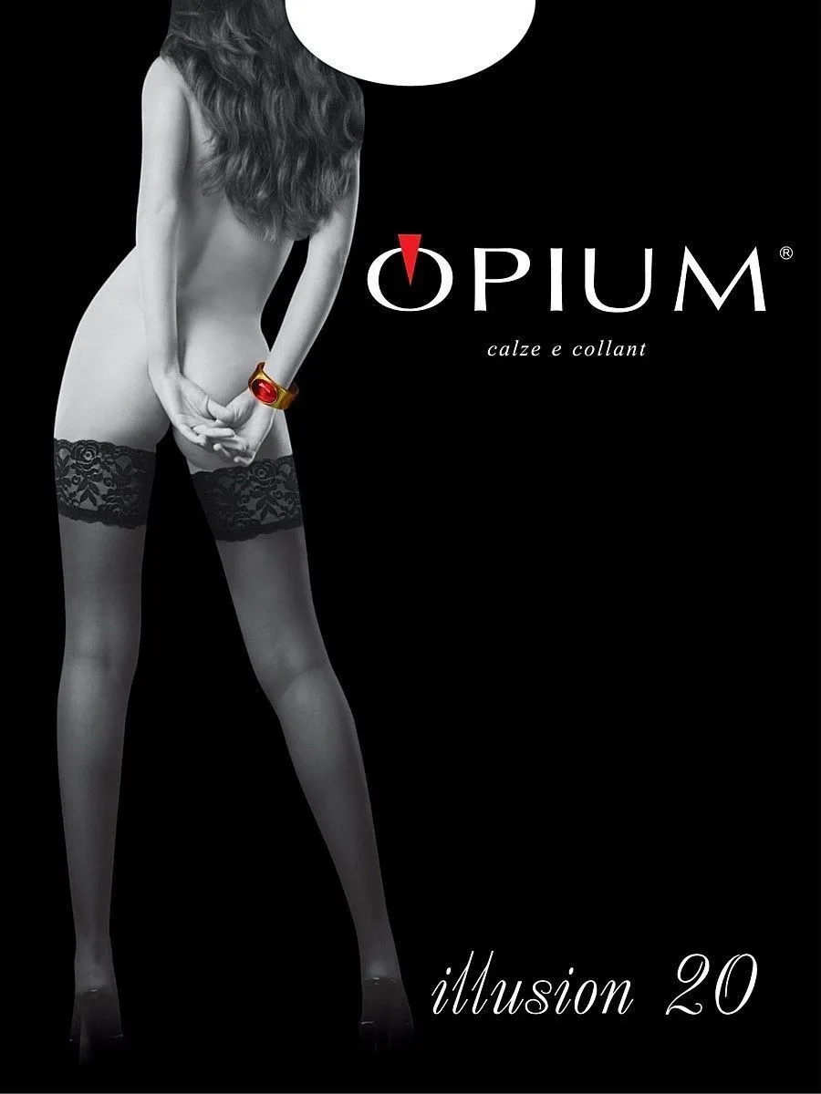 Чулки Opium illusion 20 den черные, размер 4