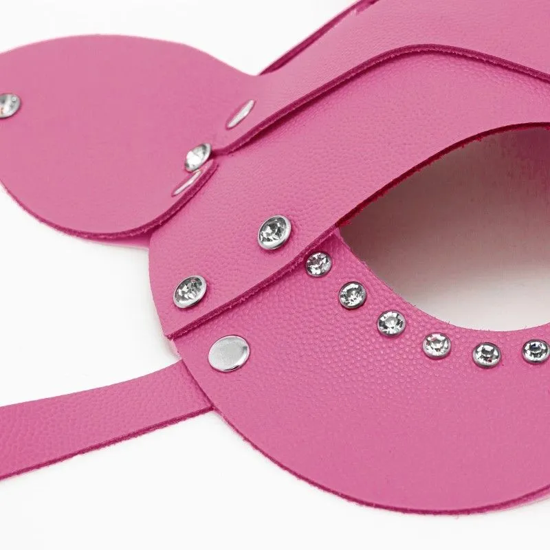 маска кошки со стразами pinkrabbit, розовая в Перми