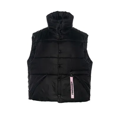 Жилет стеганный черный Pink Rabbit, 42-48