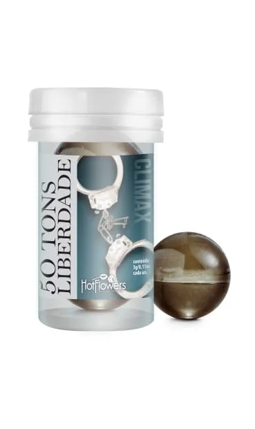 Лубрикант 50 TONS CLIMAX на масляной основе в виде 2-х шариков с охлаждающе-разогревающим эффектом