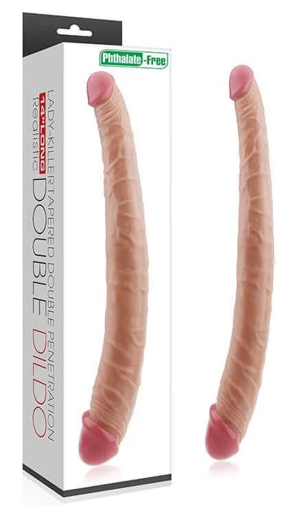 фаллоимитатор двойной lovetoy lady-killer double dildo, телесный в Перми