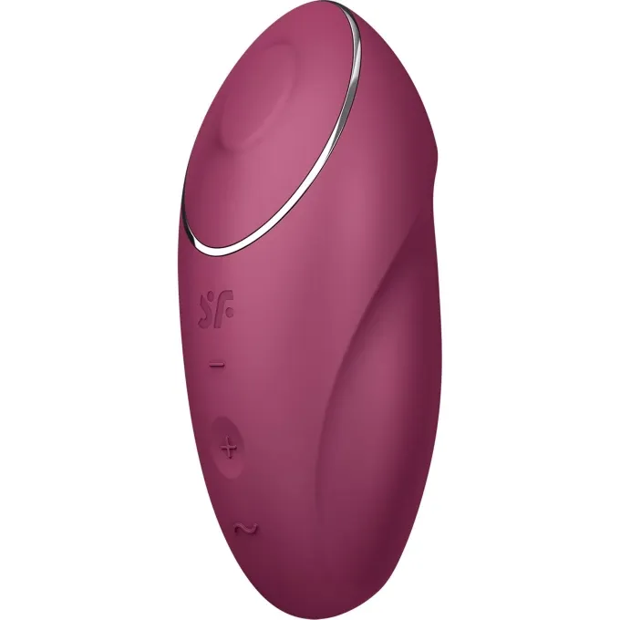вибромассажер satisfyer tap & climax 1, силикон, бордовый, 11 см в Перми