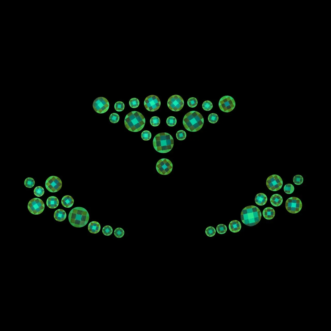 декоративное украшение (камни) на клеевой основе body jewelry stickers - face - glow in the dark - o в Перми