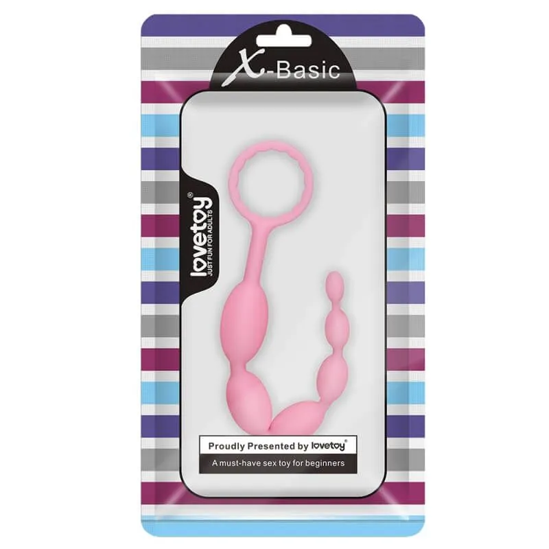 анальная елочка lovetoy x-basic 10, розовая в Перми