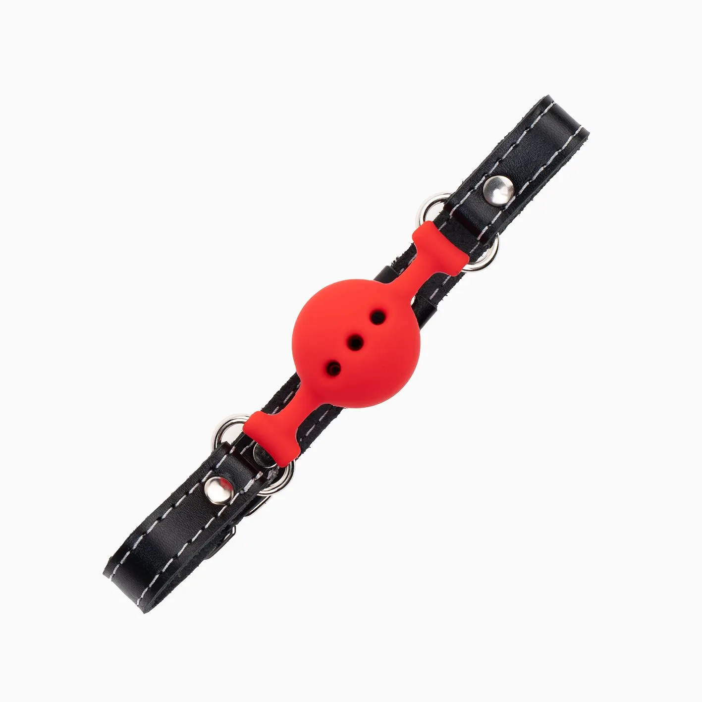 кляп pink rabbit с красным силиконовым шариком (белая строчка) в Перми