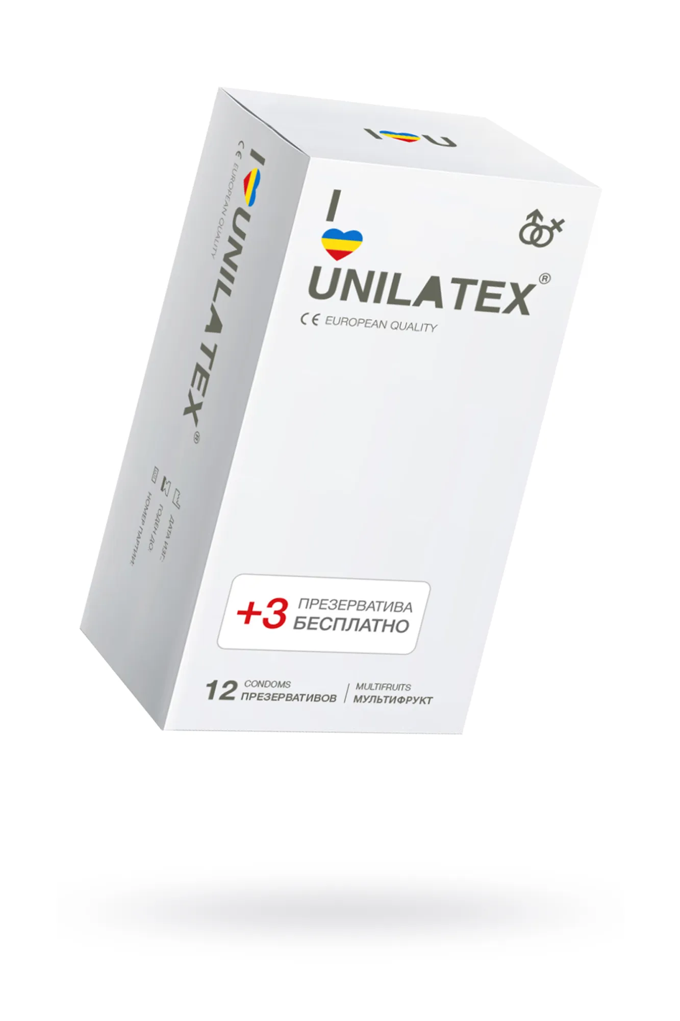 презервативы unilatex, multifrutis, аромат, цветные, 19 см, 5,4 см, 15 шт. в Перми