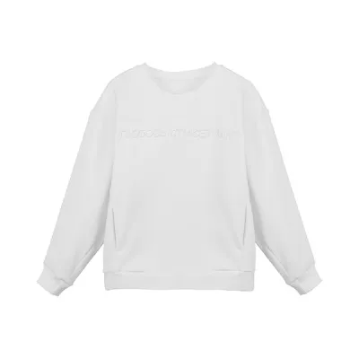 Свитшот Pink Rabbit идеальный оверсайз, молочный, XL/2XL